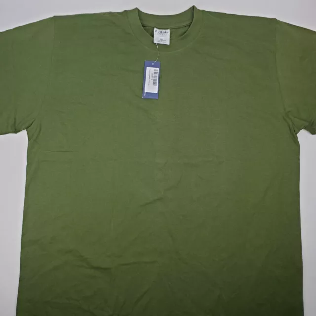 Camiseta Pudala Uniforms Ejército Monótono Verde Mangas Cortas Talla 2XL Nueva con Etiquetas