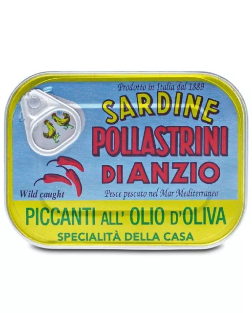 Pollastrini Sardine Piccanti All Olio Di Oliva Gr 100