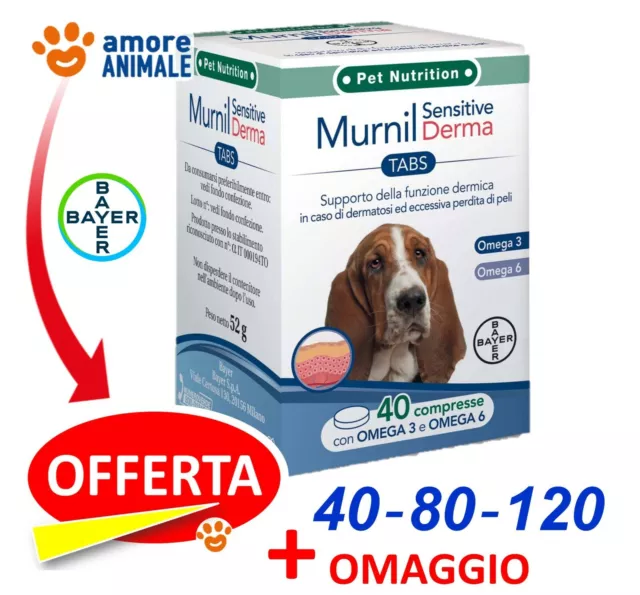 Bayer MURNIL Sensitive Derma  40 / 80 / 120 compresse - Funzione Dermica CANI