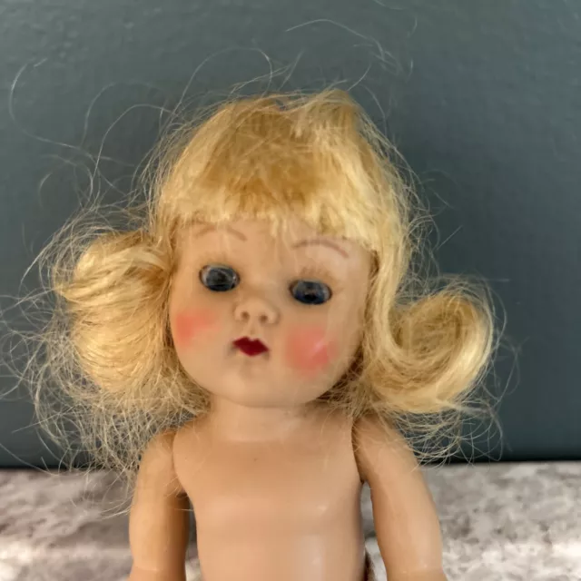 Vogue Ginny Muffie doll  High Color - 1950’s, strung doll non walker blonde