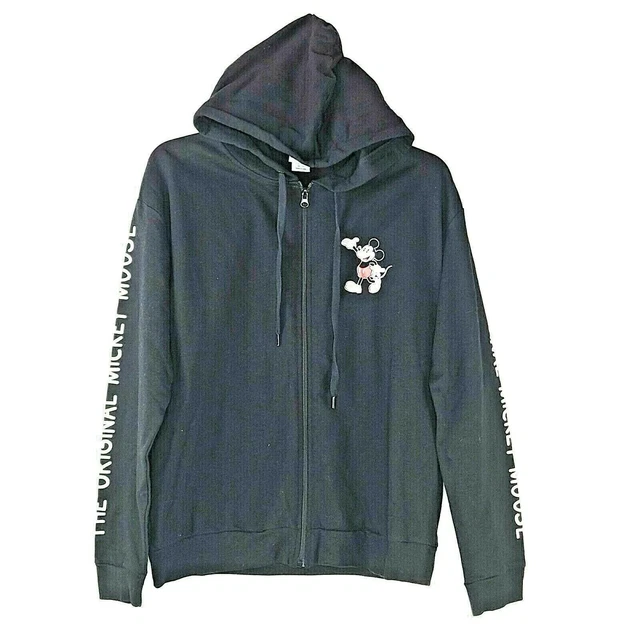 Disney The Original Mickey Mouse Full Zip Hoodie Size Medium Jacket Sweatshirt
