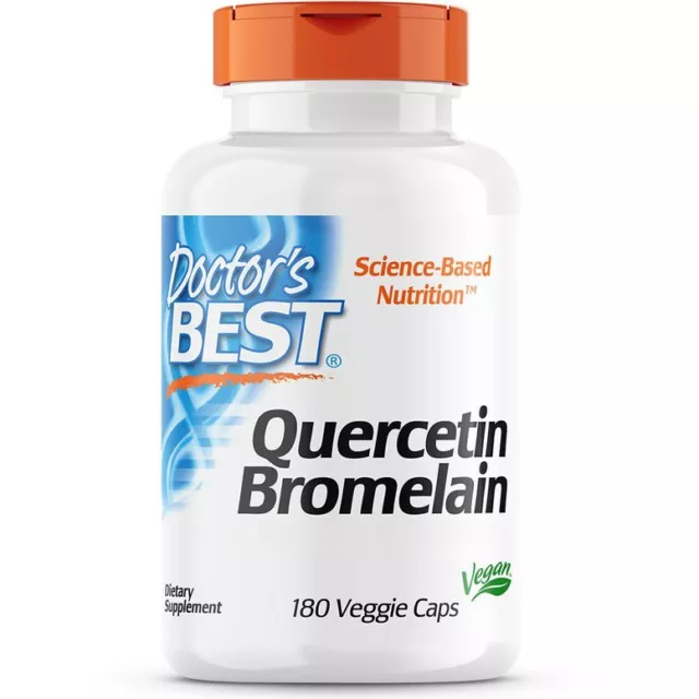 Doctor's Best, Quercetin Bromelain, 180 Veg. Kapseln - Blitzversand