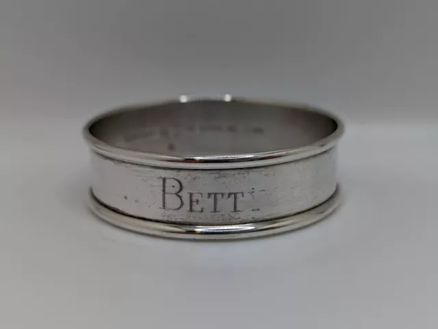 Vintage Gorham Sterling Silver Napkin Ring "Betty" name engraving
