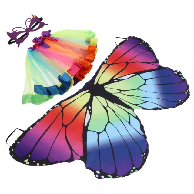 Wing Costume Set with Fairy Wand and Tutu Skirt for Kids Party