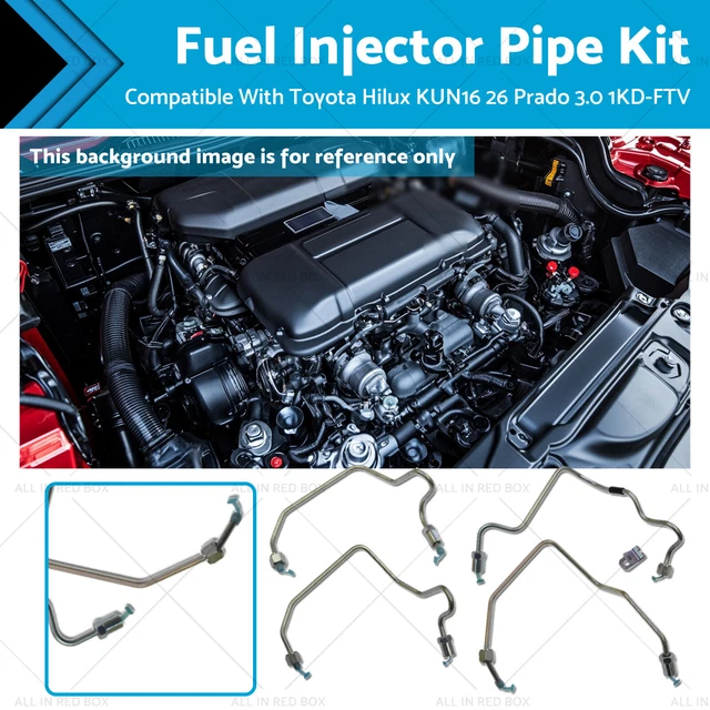 FUEL INJECTOR PIPE Kit Suitable for Toyota Hilux KUN16 KUN26 Prado 3.0L ...