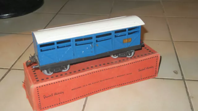 Hornby : Train Echelle 0 Wagon A Bestiaux N°2 Attelage Automatique