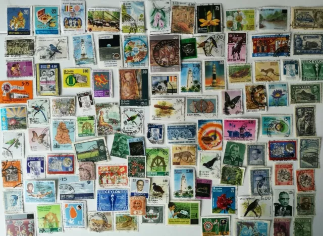 Ceylon & Sri Lanka Stamps Collection - 100 to 1500 Different Stamps