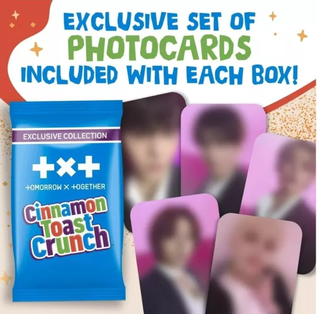 🔥🔥🔥TXT K-POP Cinnamon Toast Crunch Collectable Cereal photo Cards🔥🔥🔥 3