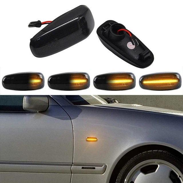 2x Smoked LED Flow Side Marker Light For BENZ CLK W202 W210 W208 Vito W638 R170