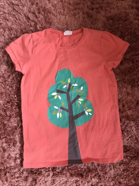 Boden Girls Short Sleeved Tshirt, Terracotta & Tree Design Age 11-12 Yrs Vintage