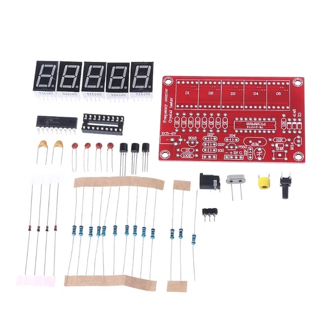 1Hz-50MHz Crystal Oscillator Frequency Counter Meter 5-Digital LED Display Kit