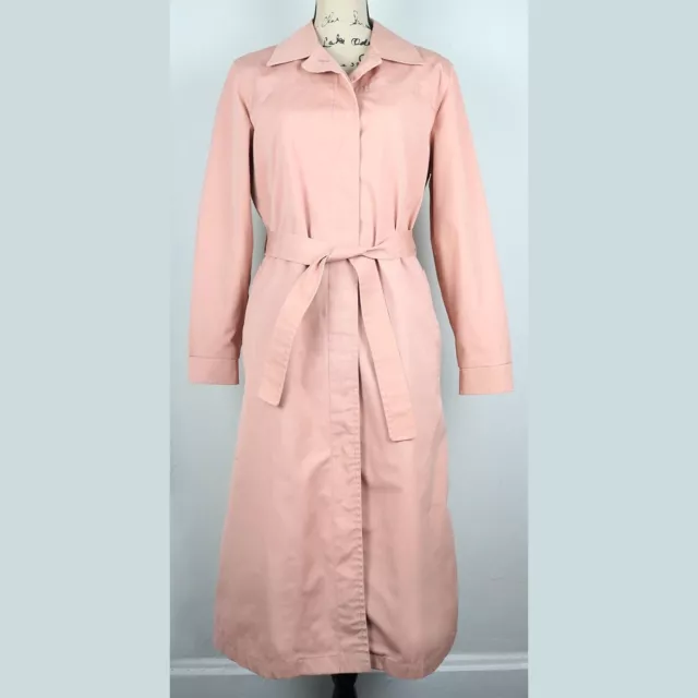 Vintage 1960s London Fog Maincoats Women's Size 10 M Salmon Pink Trench Coat