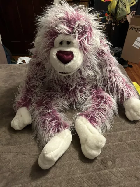 Dan Dee Gorilla Monkey Ape Plush Purple Large 23" Stuffed Animal Super Furry