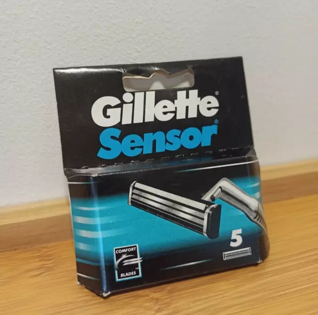 1 x Gillette Sensor 5 Pack – 5 Blades Cartridges NOS razor shaver