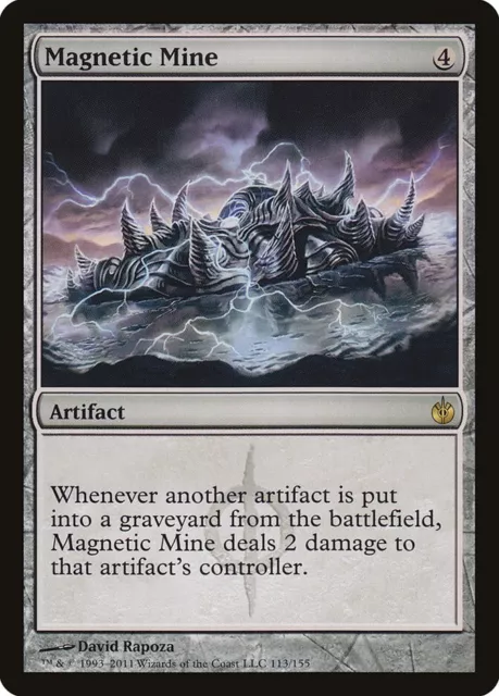 Magnetic Mine 1x FOIL MBS MTG Mirrodin Besieged Rare MINT artifact Magnetic Mine 1x FOIL MBS MTG Mirrodin Besieged Rare MINT artifact