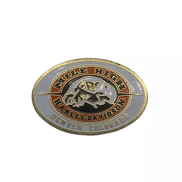 Vintage Dealer Harley Davidson Mile High Denver Colorado Biker Pin Jacket Vest