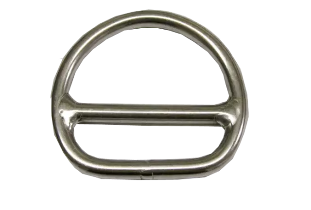 6MM x 50MM Stainless Steel Double Bar Dee Ring - Marine Webbing Rigging