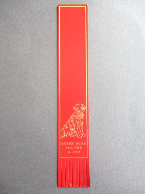 Labrador Bookmark LEATHER BOOKMARK GUIDE Dogs for the Blind Charity Labrador Dog RED EUR ...