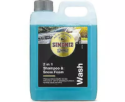 2in1 Shampoo Snow Foam Car Wash 2L Carnauba Wax Shine Protect PH Neutral
