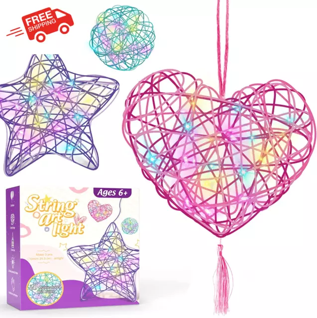 3D String Art Kit for Kids,Christmas Birthday Gifts for 8 9 10 11 12 Year Old Gi