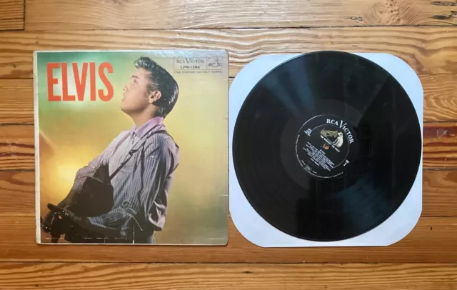 Elvis Presley 2nd Album S/T LP Vinyl RCA Victor LPM-1382 OG Ad-Back 1956 VG-/G+