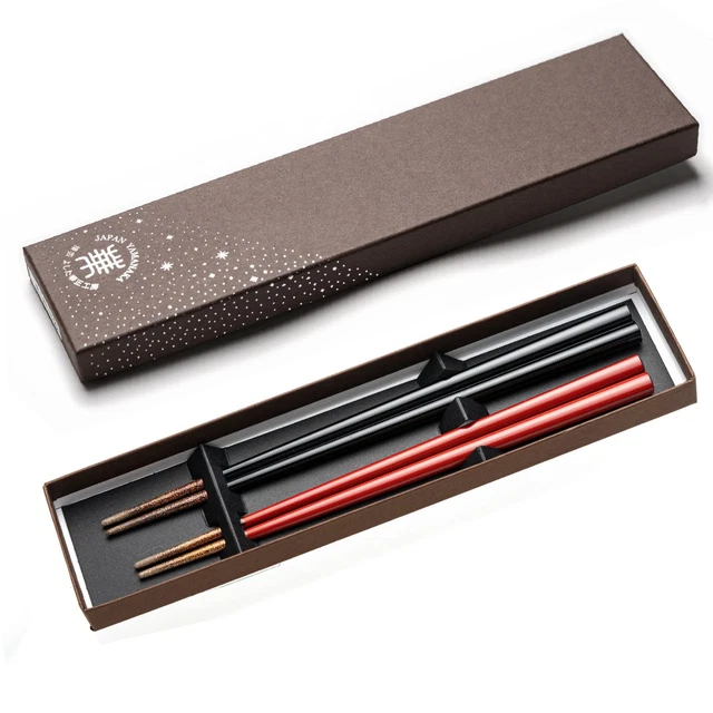 [Kasyou Studio] Natural Wood Lacquer Coating Couple Chopsticks Made in Japan