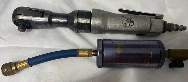 MAC Professional AR-107 Tools 3/8" Pnuematic Air Ratchet Driver & AC Mac Oil Inj