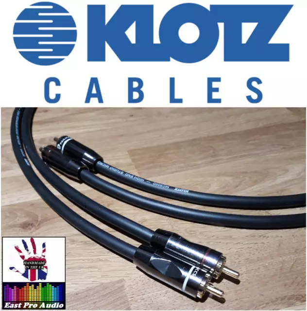 Klotz MC5000 Hi-Fi RCA Cable Gold Plated RCA 1m 2m 50cm multi listing