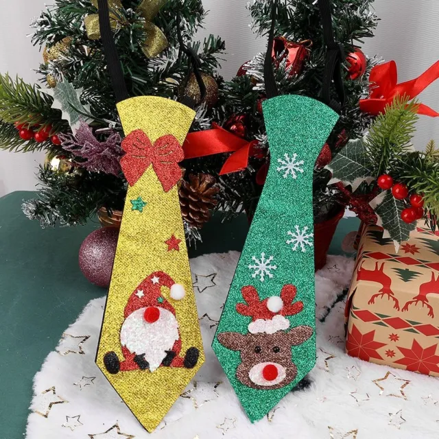 12 tipi cravatte natalizie in feltro lucide pupazzo di neve alce ragazze