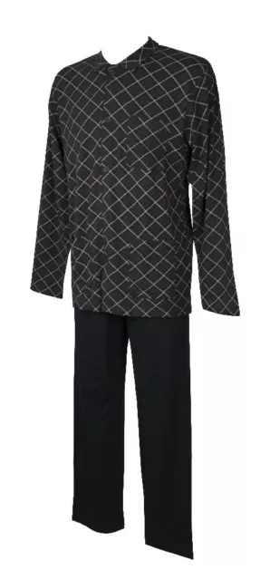 PYJAMA HOMME RAGNO hiver interlock ouvert devant avec poches col