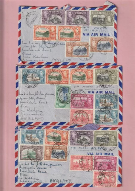 Trinidad & Tobago 1941 on Envelopes. George V1. Port of Spain GPO