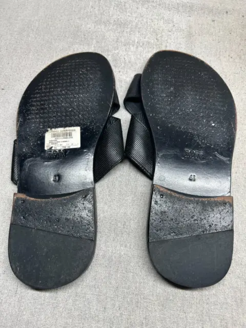 Hugo Boss black leather men’s sandals size 41 / 10 Retail: $1350 3