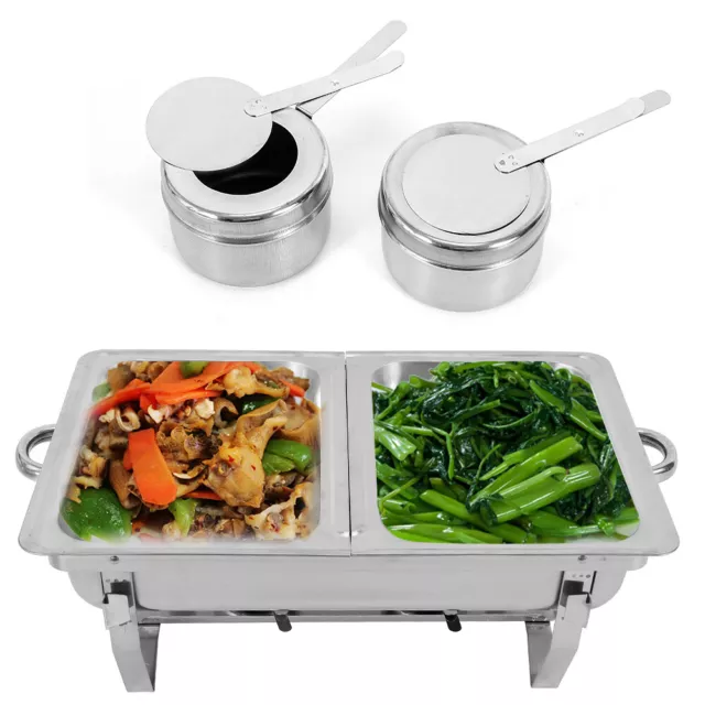 7.5 L Chafing Dish Speisenwärmer Edelstahl Warmhaltebehälter Buffet-Set Wärmer