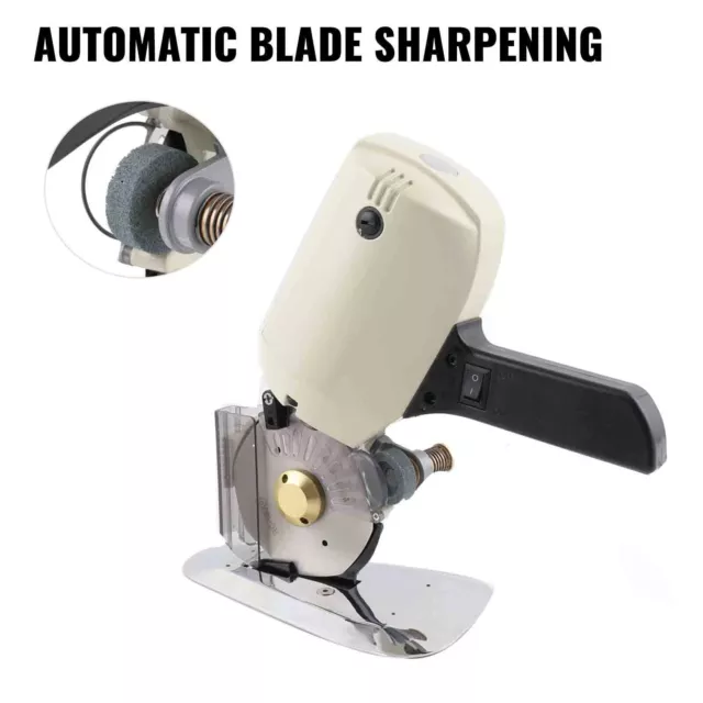 Electric Cloth Cutting Machine Fabric Cutter Rotary Scissors Round Blade 100 mm