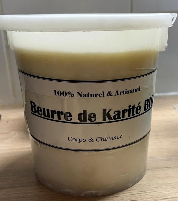 Beurre De Karité 100% Pur Et Naturel - 1 Kg En Vrac - Beige Et Jaune - Bio Et Hydratant