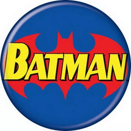 DC Comics Batman Logo Blue Licensed 1.25 Inch Button 82017