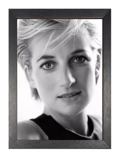 Lady Di #3 Diana Princess of Wales Poster Beauty Queen British Black and White
