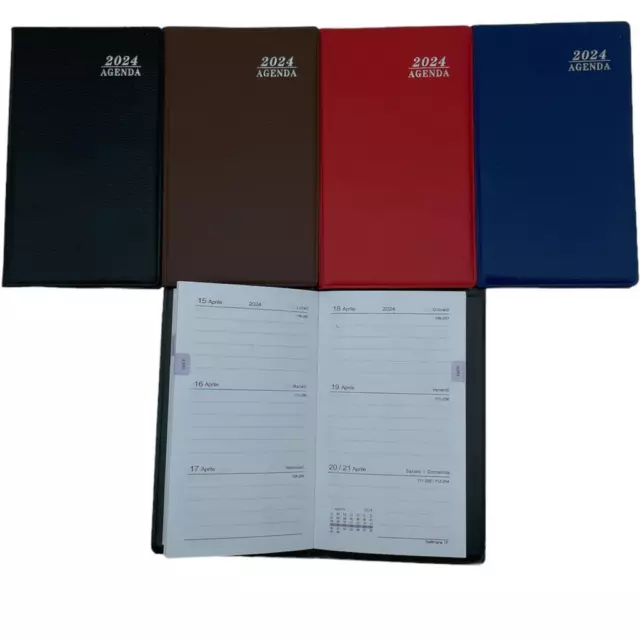 Agenda settimanale 2024 8X14cm portatile tascabile agendina blocco note piccola