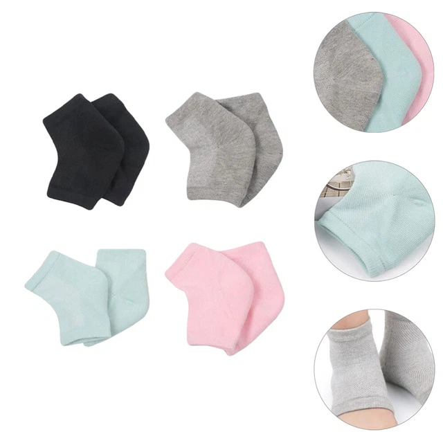 4 Pairs Pieds Secs Chaussettes À Talons Gel De Silicone Le Pied