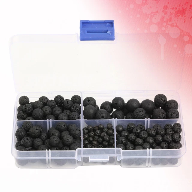 300 PCS Chakra Beads Jewelry Beads Circle Beads Black Choker Necklace Bracelet