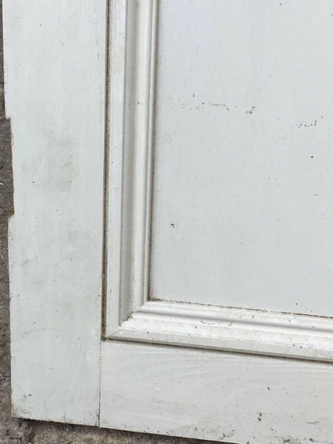 21”x50 7/8” Reclaimed Old Painted Pine Two Panel 1 Over 1 Short Internal Door 4