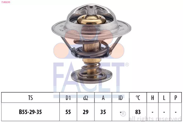 ⭐ Thermostat, liquide de refroidissement FACET 7.8323S PEUGEOT 807 Van/306 3/5 p