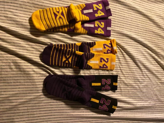 Los Angeles Lakers Kobe Bryant  Purple/White Socks