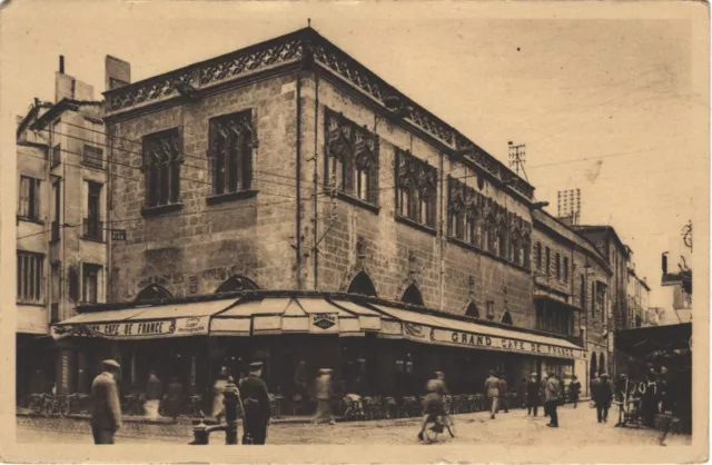 PERPIGNAN 66 La LOGE Grand Café de France Rue des Marchands CPA animée 1930-1940