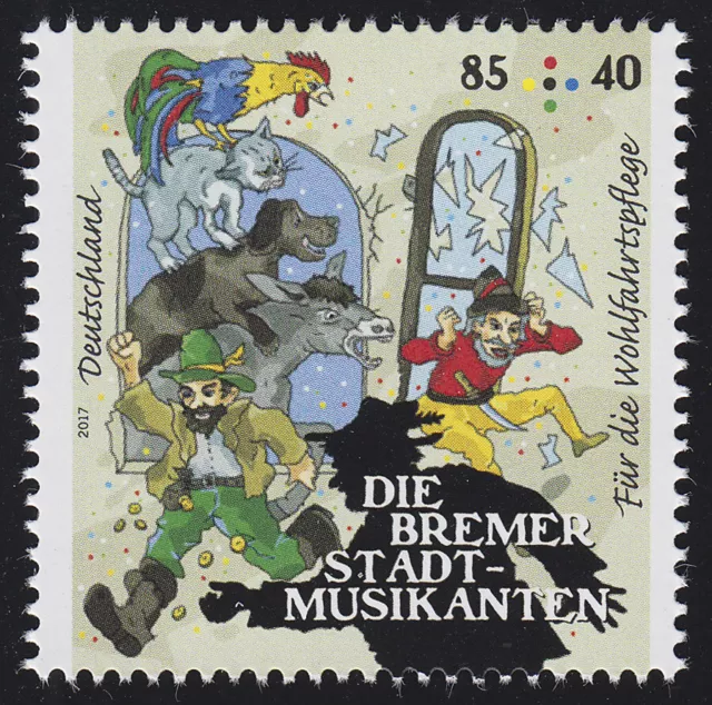 3283 Grimms Märchen - Die Bremer Stadtmusikanten 85 Cent **
