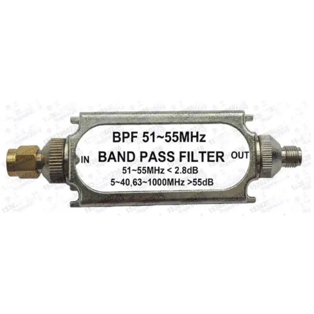 BPF51-55MHz SMA Connector Band Pass Bandpass Filter RF & Microwave Pass Filter