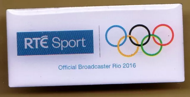 Rio 2016. Olympic Games. Olympic Media Pin. Rte Sport. Official Broadcaster