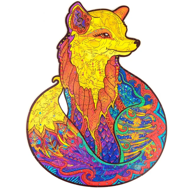 Unidragon Wooden Jigsaw Puzzles "Alluring Fox" Laser Cut Jigsaw Puzzle - M