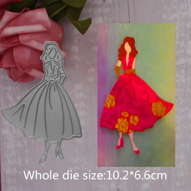 Dress Girl Metal Cutting Dies DIY Scrapbooking Album Paper Card Craft Embossing