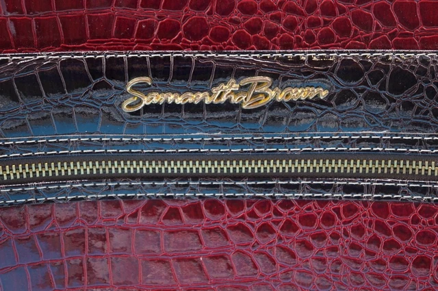 Samantha Brown Red croc luggage  Classic Collection  Carry On Spinner Tote 3